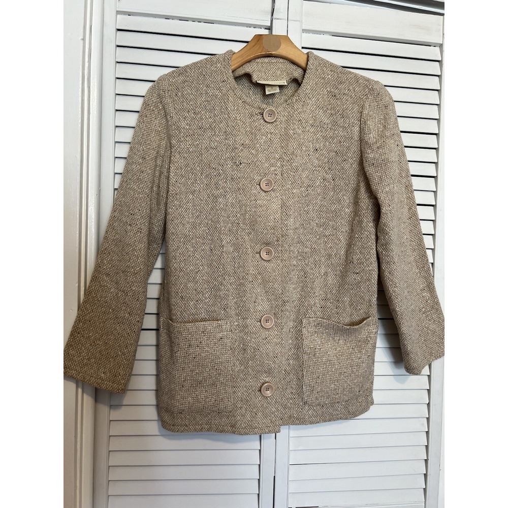 BOYNE VALLEY WEAVERS Women's Size Medium M Coat Blazer Jacket Wool Blend Ireland
